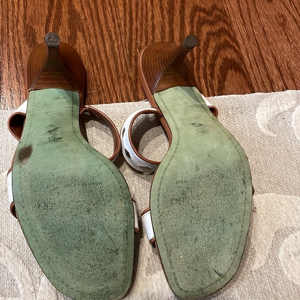 Donald J Pliner COUTURE “Nikki” leather studded slip on heel strap sandals 8 - Picture 6 of 14